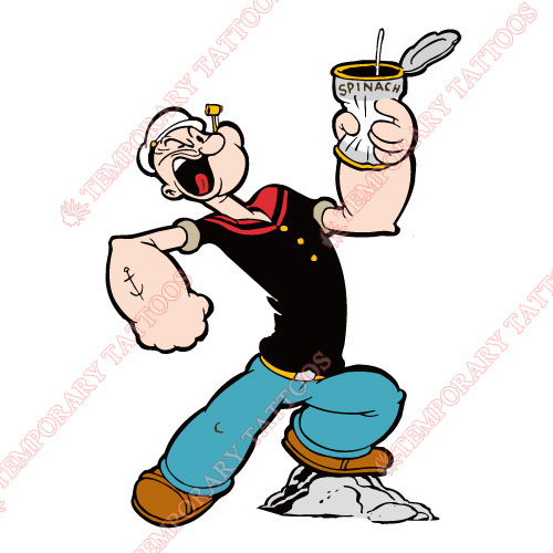 Popeye the Sailor Man Customize Temporary Tattoos Stickers NO.3617